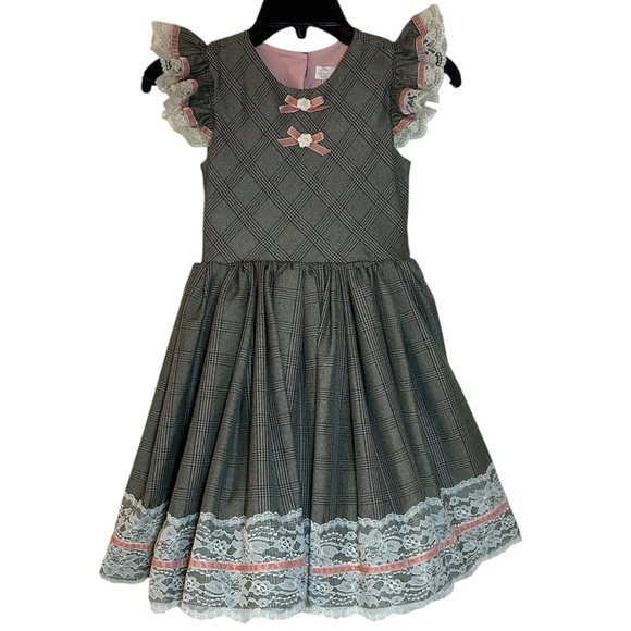 NWT Dollcake Florence tartan Full Skirt Dress kids size 9 - Picture 13 of 14